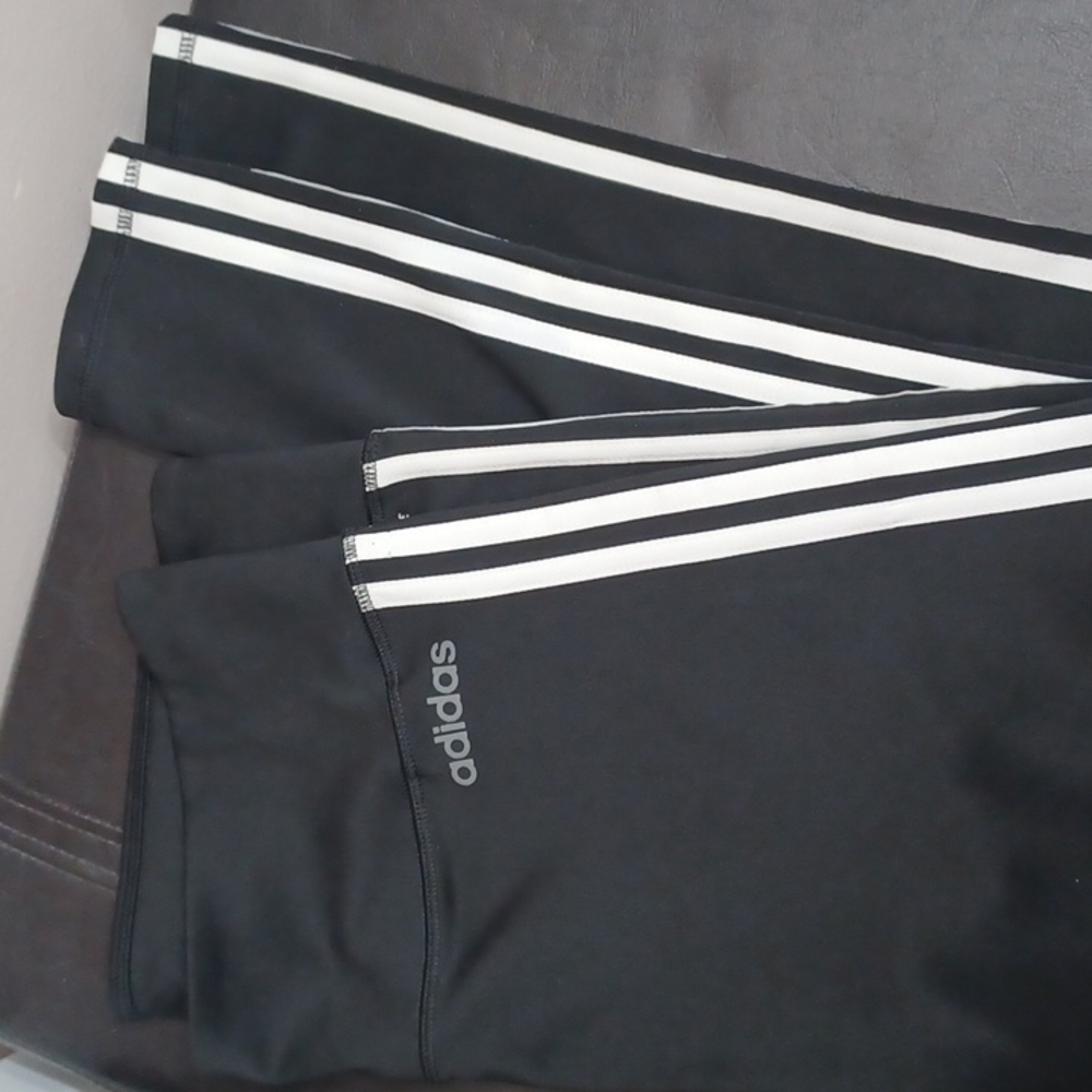 Adidas 3 Stripe Black Pants